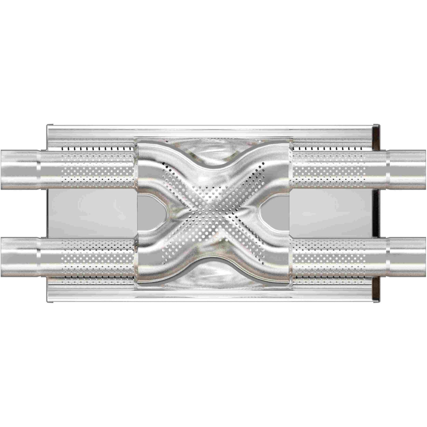MagnaFlow Exhaust Products Stainless Muffler 2.5in Dual In / Dual Out MAG12468