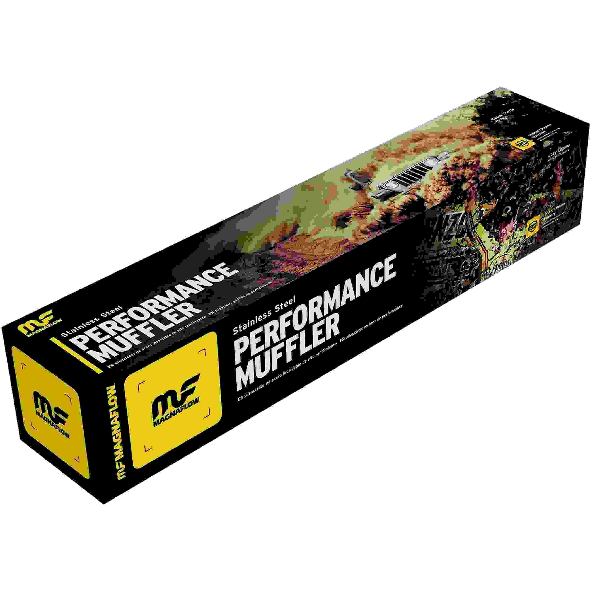 MagnaFlow Exhaust Products Stainless Round Muffler 2.5in Center In/Out MAG14156