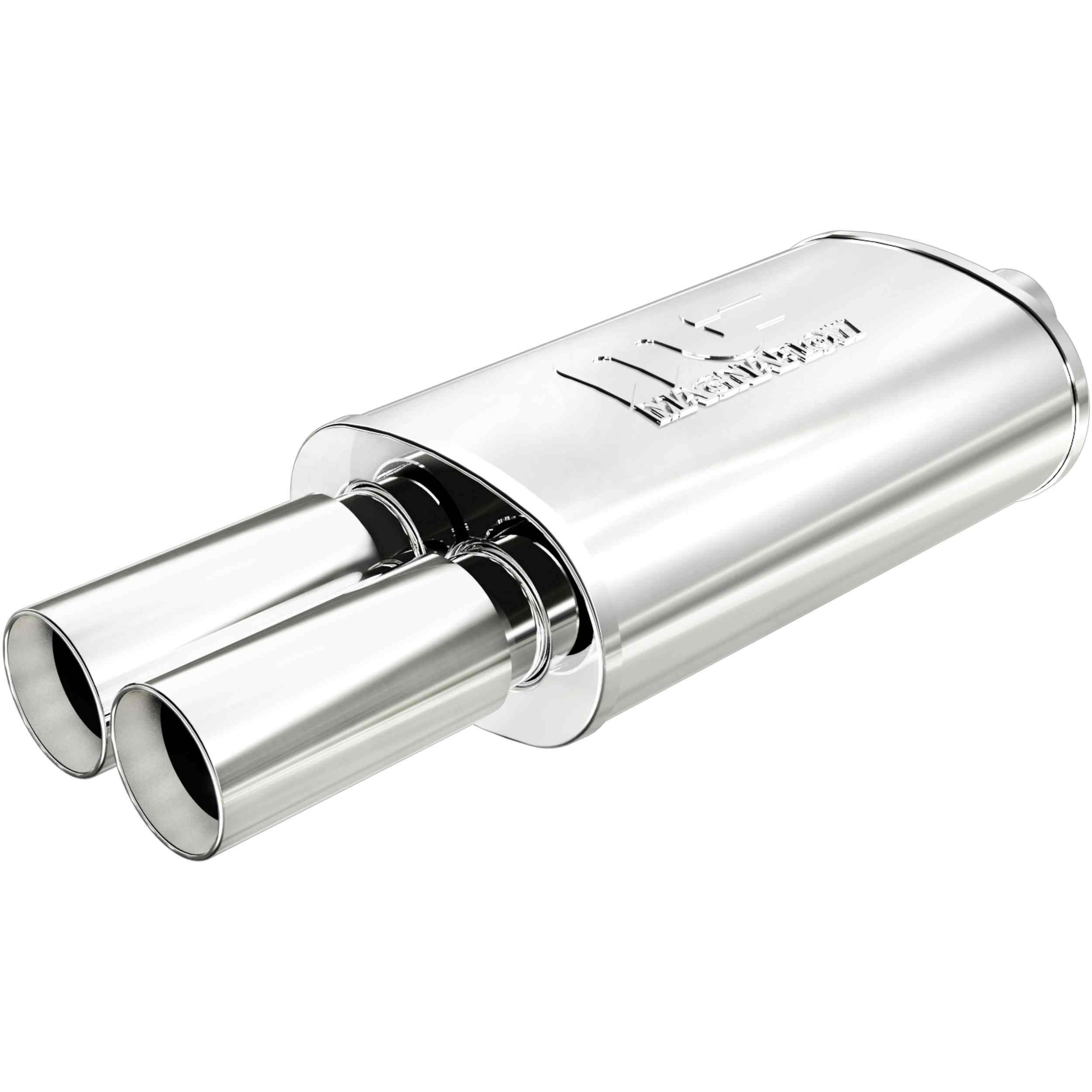 MagnaFlow Exhaust Products Stainless Muffler 2.25in In / Dual 3in Tips Out MAG14815