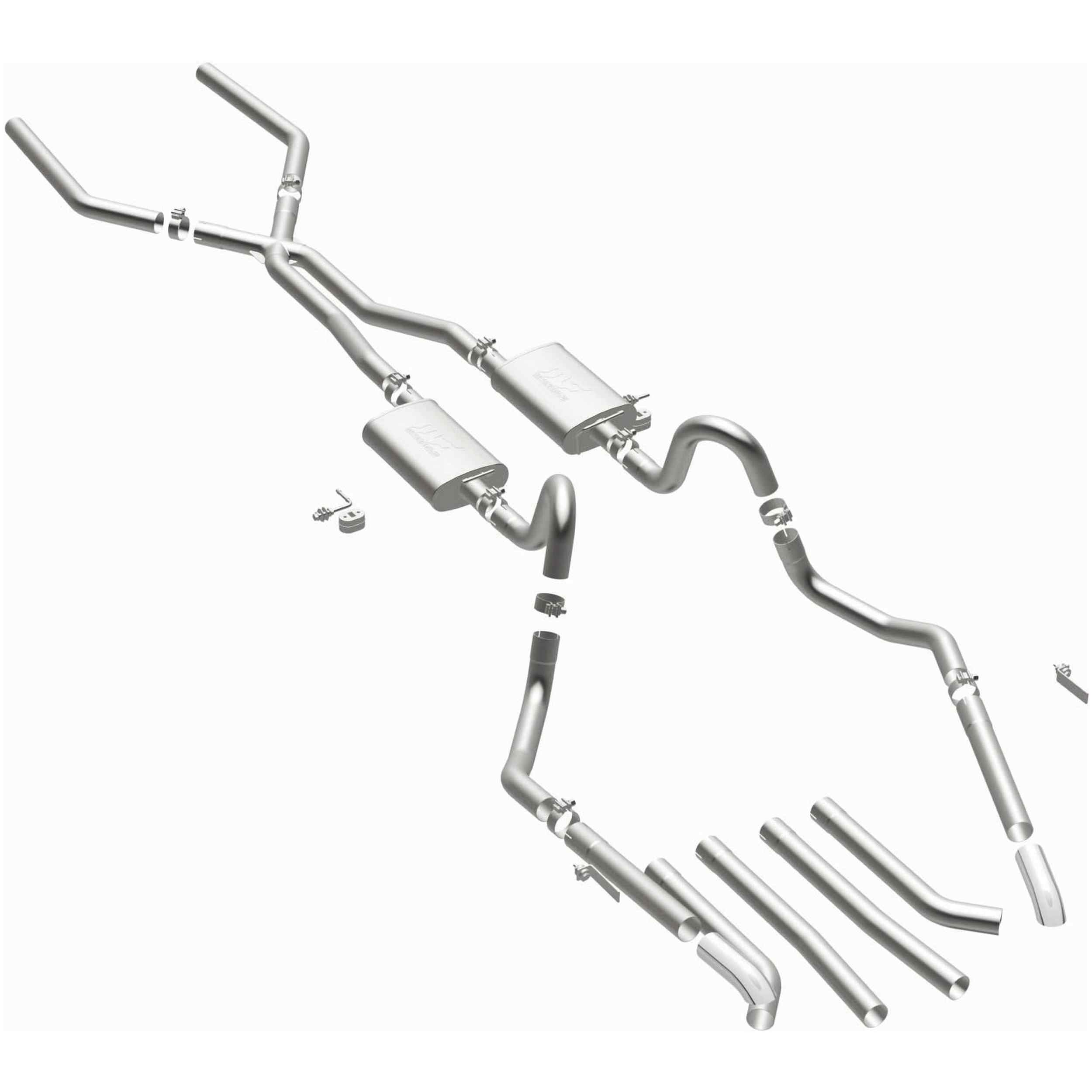 MagnaFlow Exhaust Products 64-67 GM A Body 2.5in Dual Exhaust System MAG15893