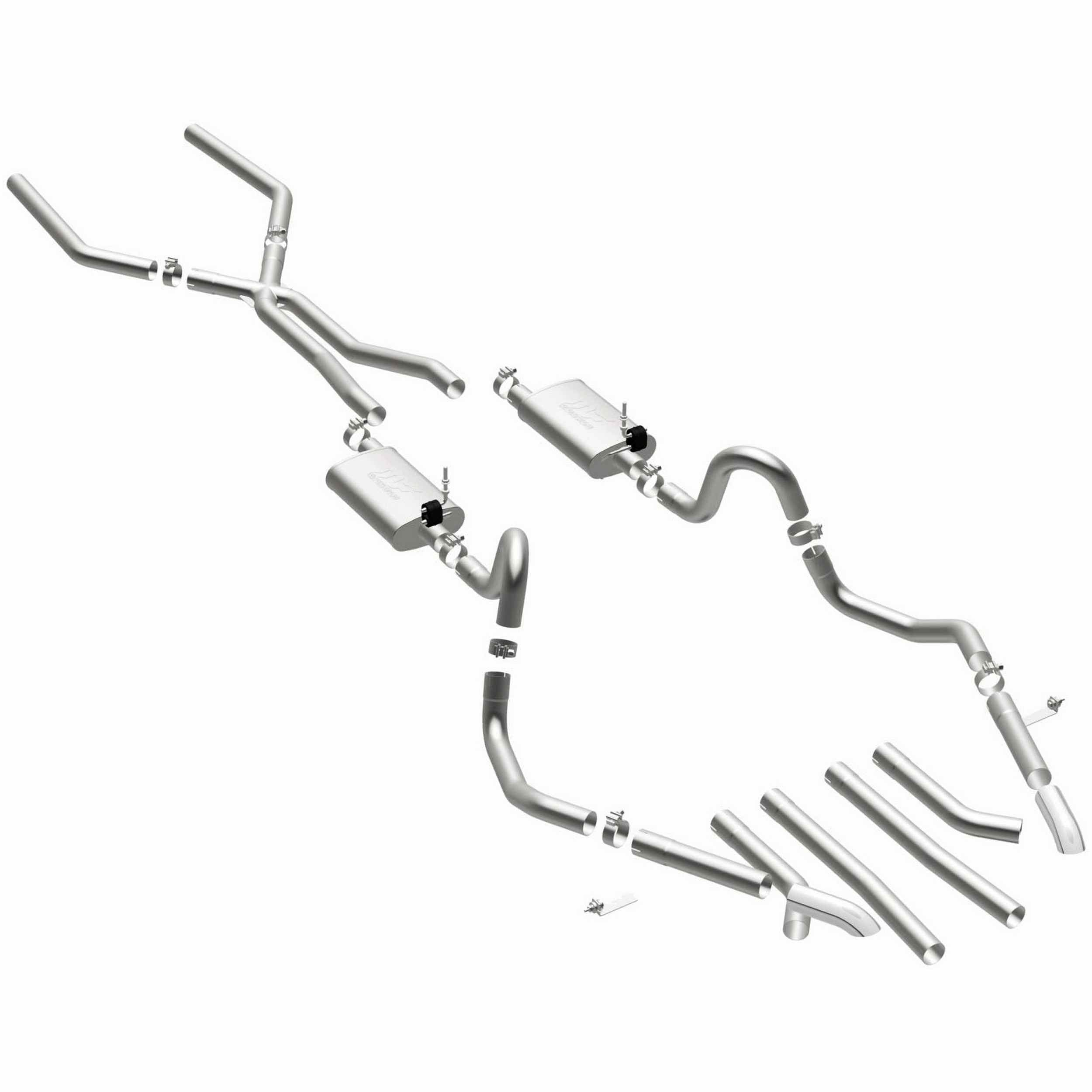 MagnaFlow Exhaust Products 68-72 GM A Body 2.5in Dual Exhaust System MAG15894