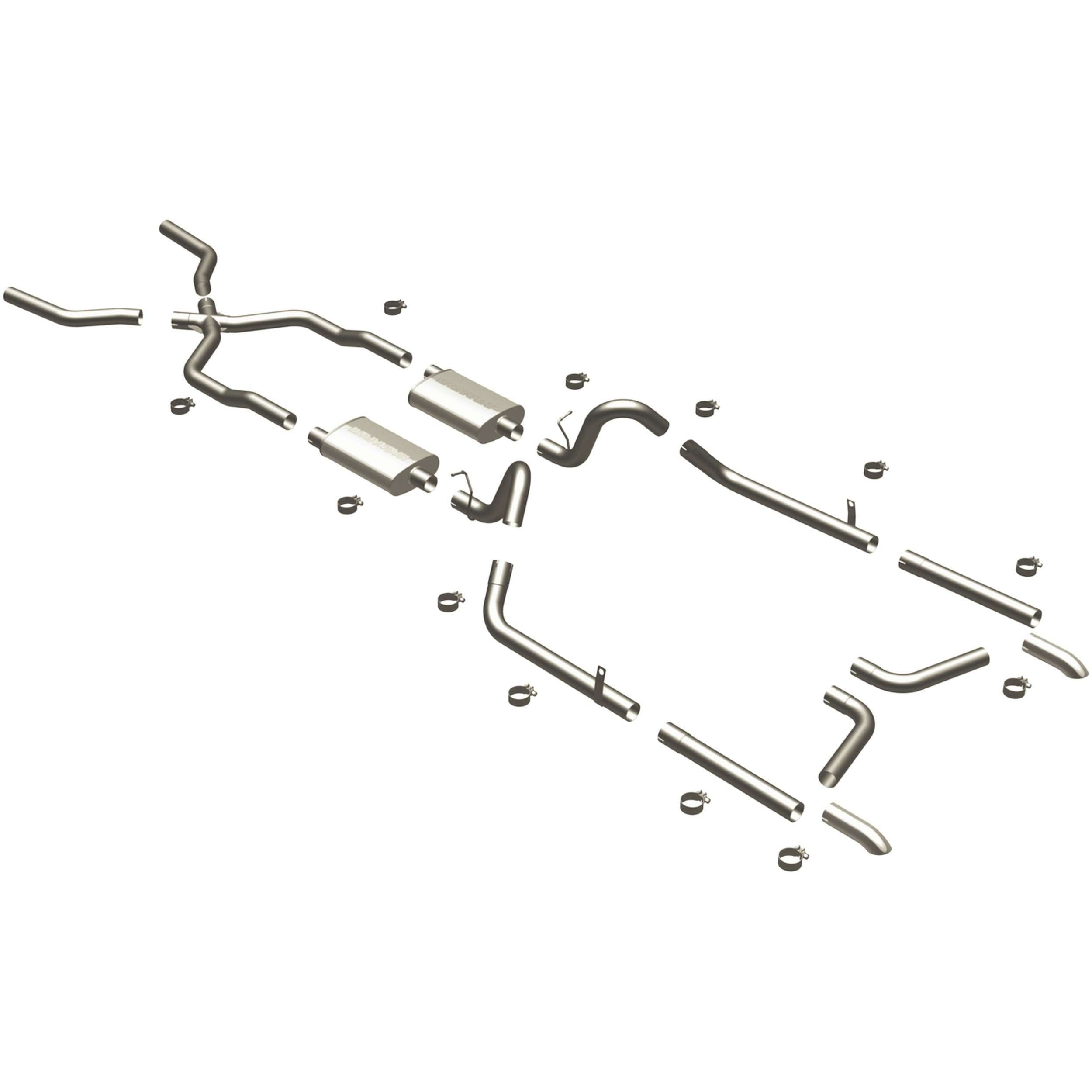 MagnaFlow Exhaust Products 55-57 Chevy Bel Air Crossmember Back Exhaust MAG16792