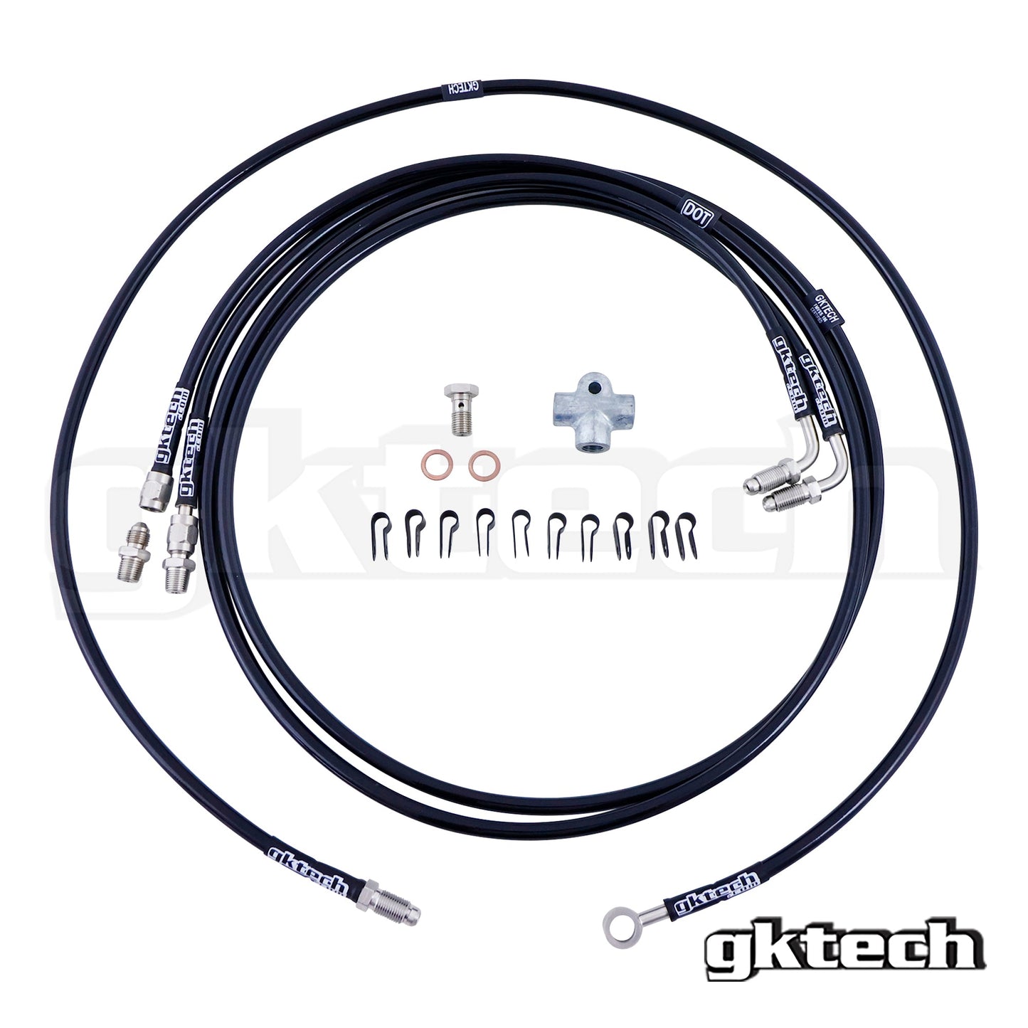 GKTech Toyota JZX Wilwood Stand Alone SS Braided Brake Line Kit
