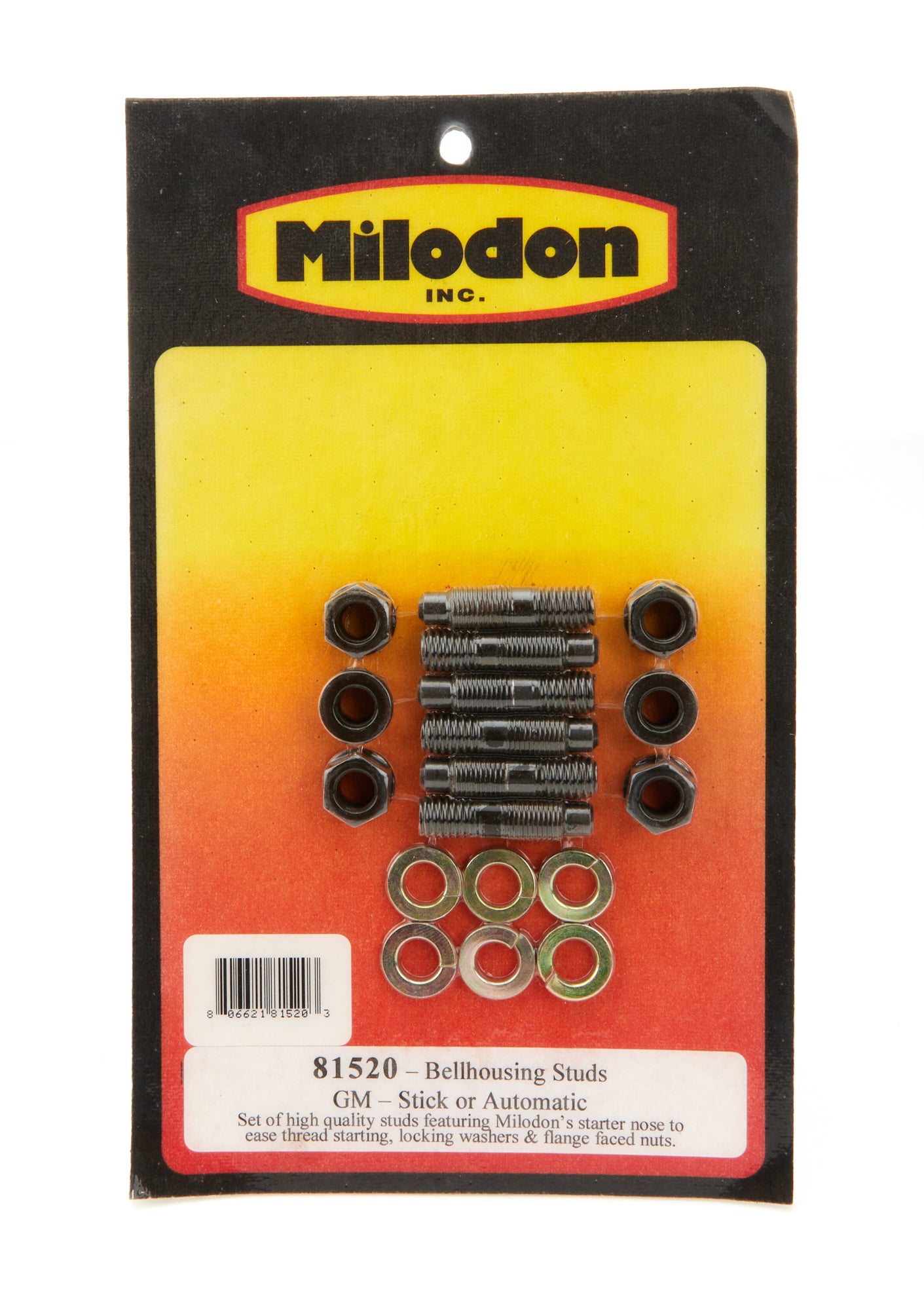 Milodon GM Bellhousing Stud Kit Drivetrain Fastener Kits Bellhousing Fastener Kits main image