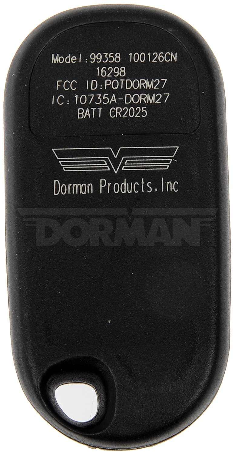 Dorman - HELP KEYLESS ENTRY REMOTE 99358