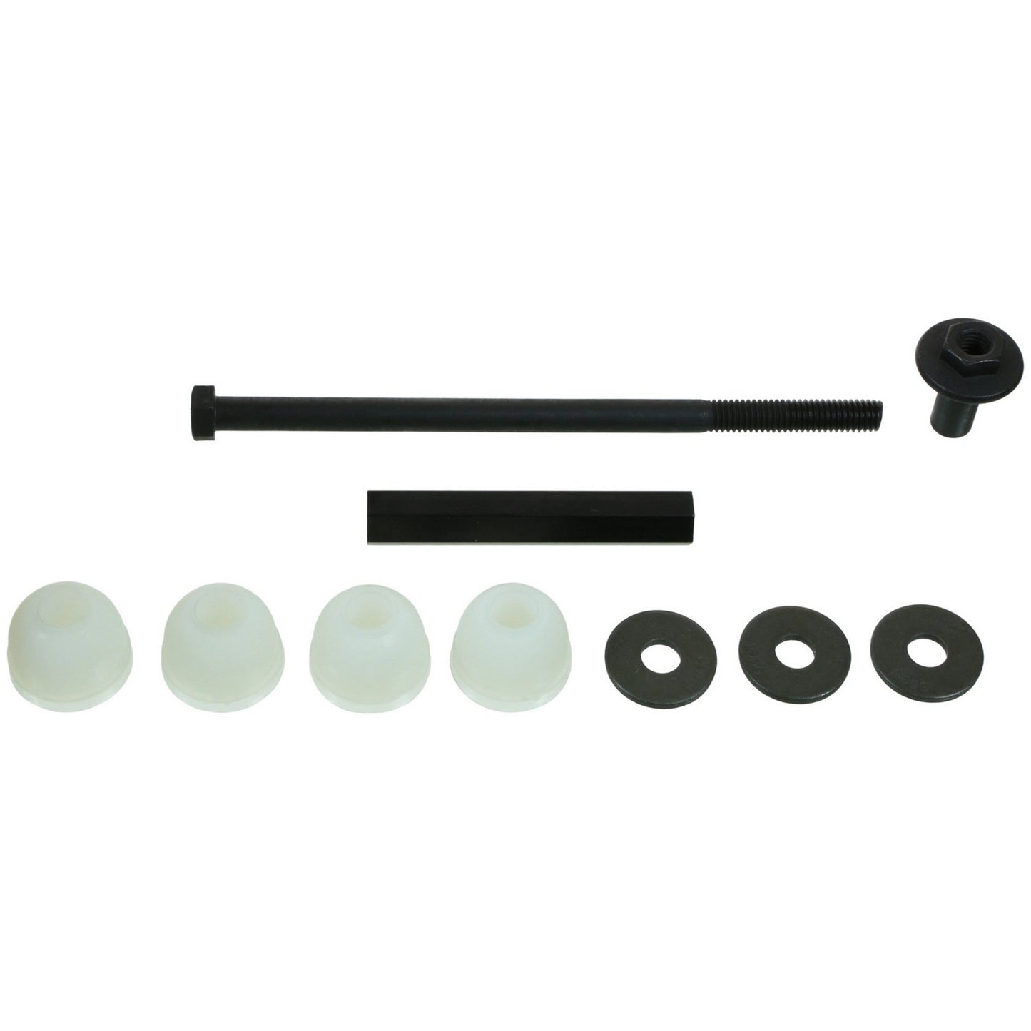 Moog Stabilizer Bar Link Kit:End Link, Sway Bar, Polyurethane, White, Front