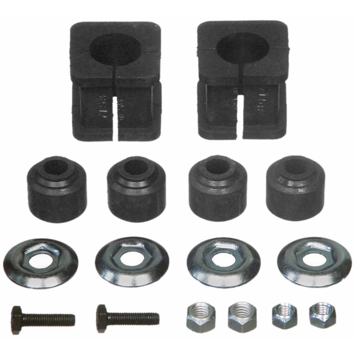 Moog Stabilizer Bar Bushing Kit:Sway Bar Bushings,Rubber,Black