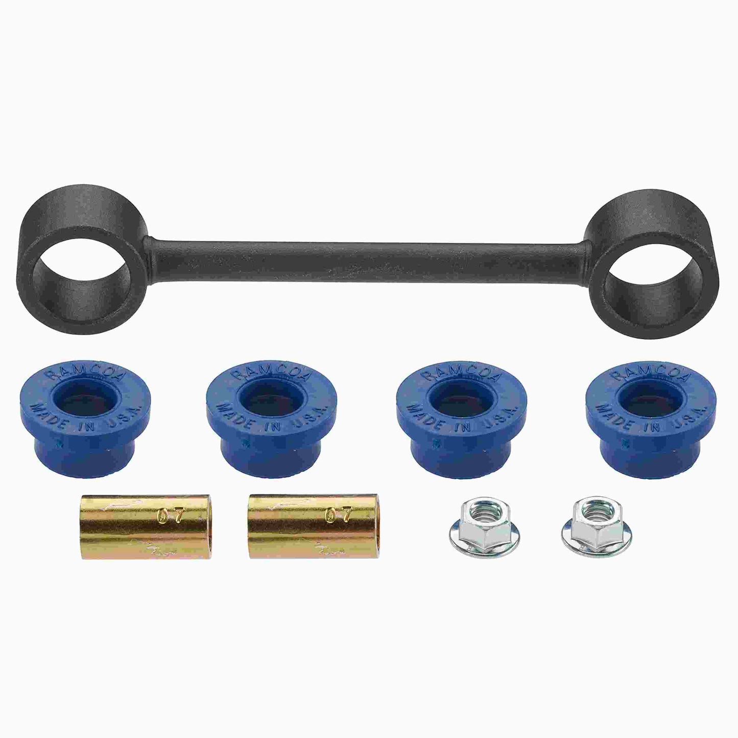 Moog Stabilizer Bar Link:Blue Polyurethane Bushings,Rear,Dodge, Jeep
