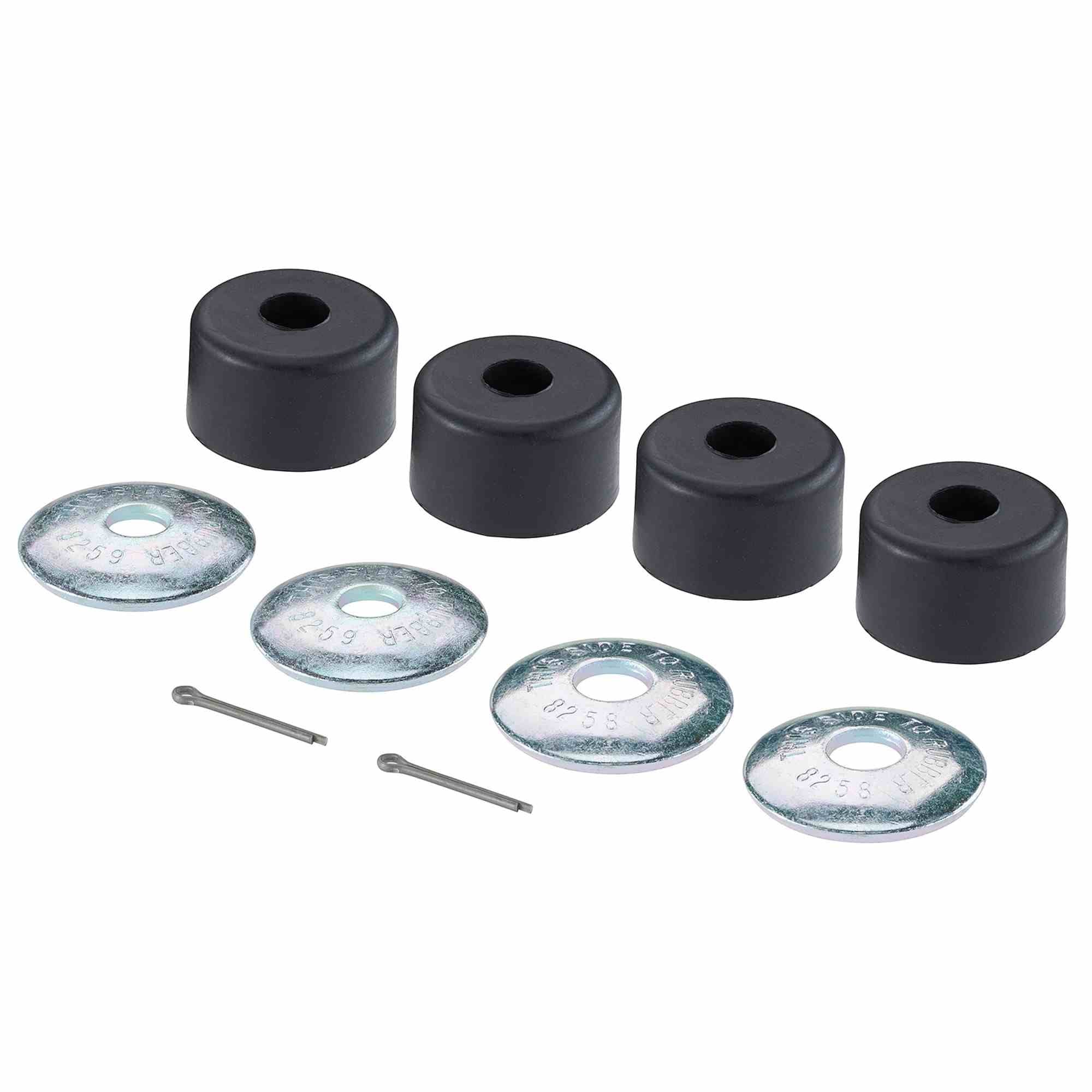 Moog Strut Rod Bushing Kit:Rubber,Black,Front,Ford,Mercury