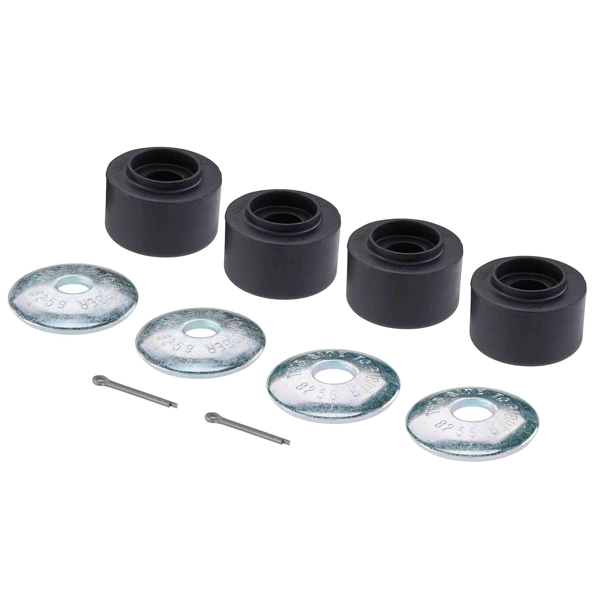 Moog Strut Rod Bushing Kit:Rubber,Black,Front,Ford,Mercury
