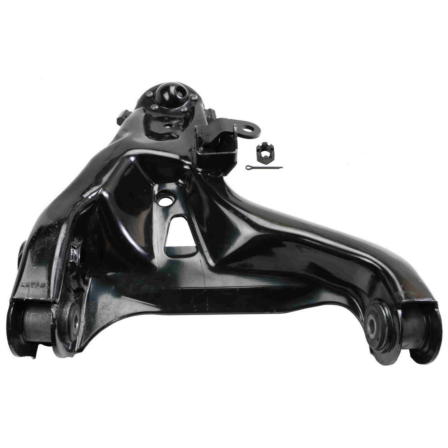 Moog Control Arm and Ball Joint Assembly:R-Series,Steel,Black,Chevy