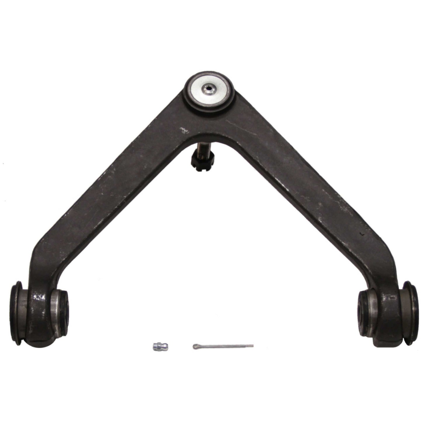 Moog Control Arm and Ball Joint Assembly:Passenger Side,Steel,Black