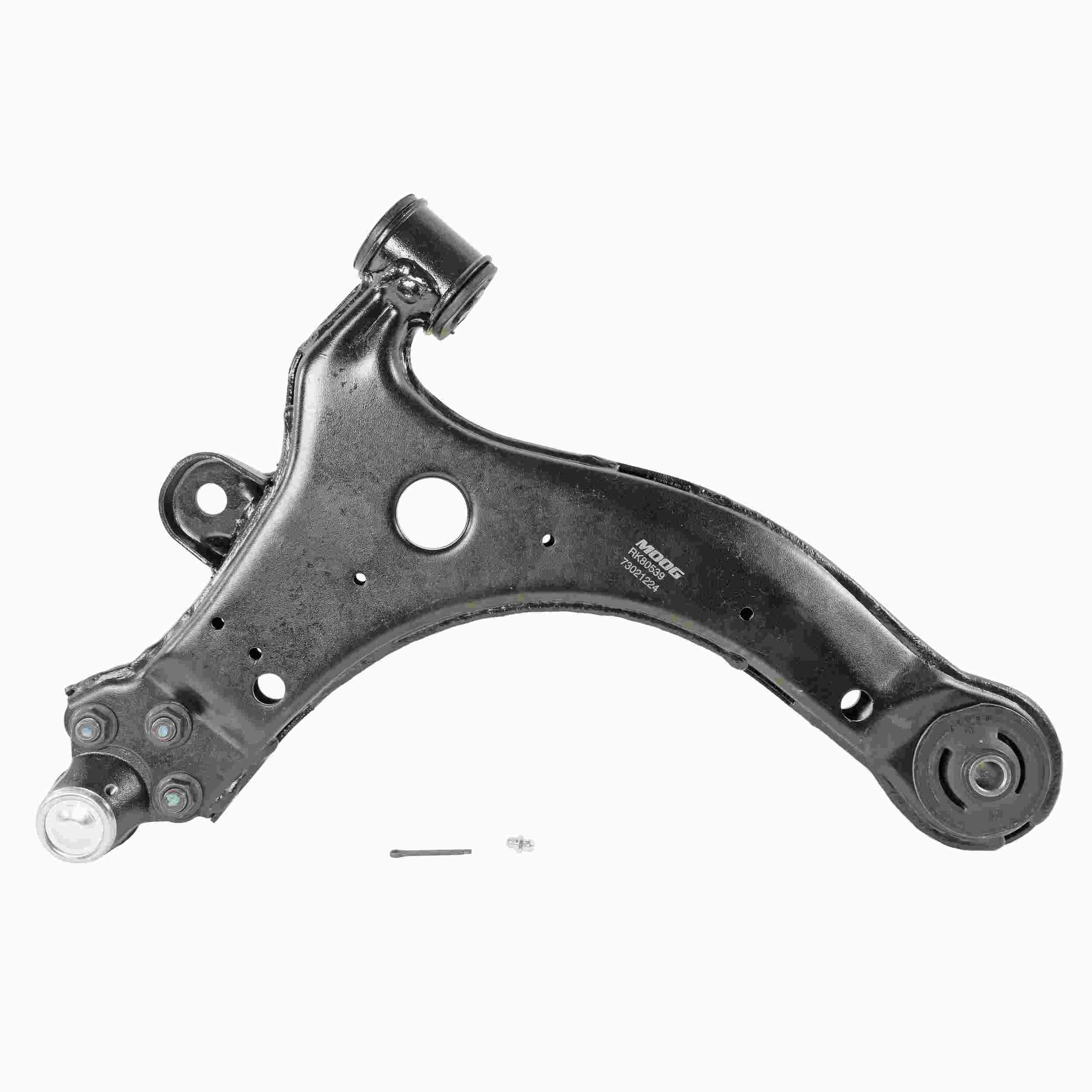 Moog Control Arm and Ball Joint Assembly:Driver Side,Steel,Black