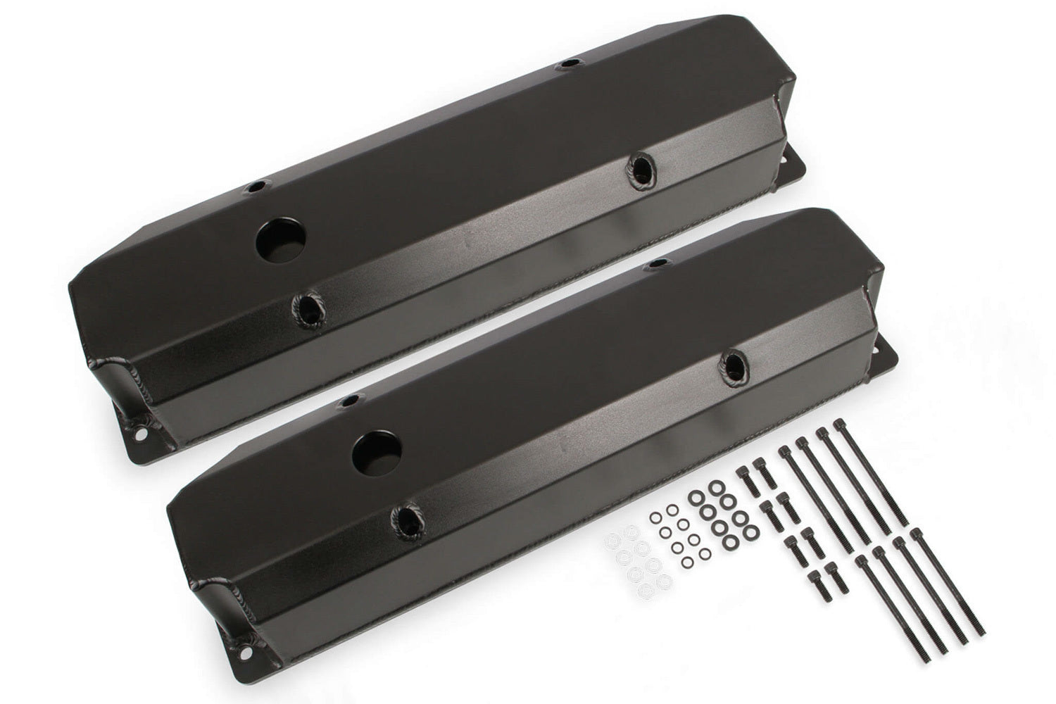 MR Gasket BBM Fab. Alm Valve Cover Set - Black Engine Covers, Pans and Dress-Up Components Valve Covers main image