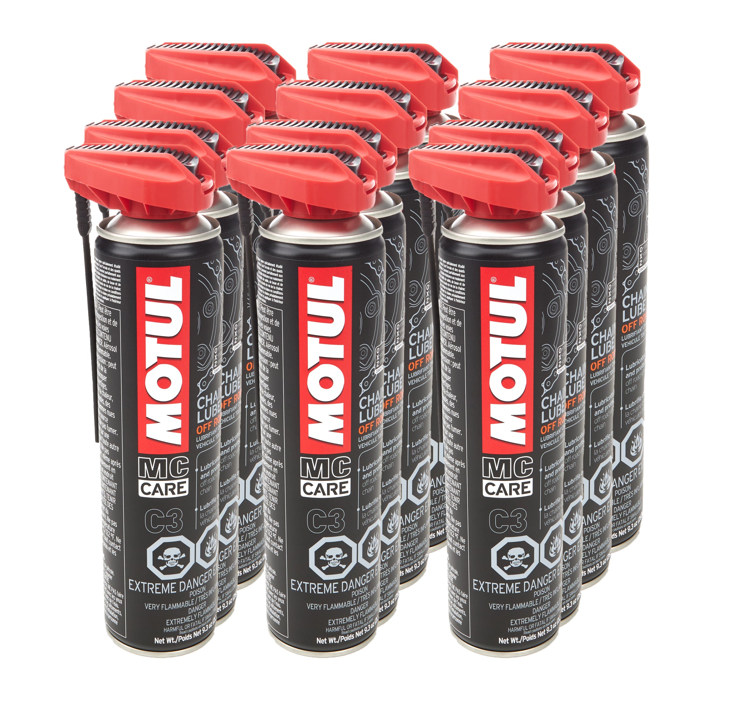 Motul C3 Chain Lube Case 12 x 9.3 Ounces Lubricants and Penetrants Spray Lubricants main image