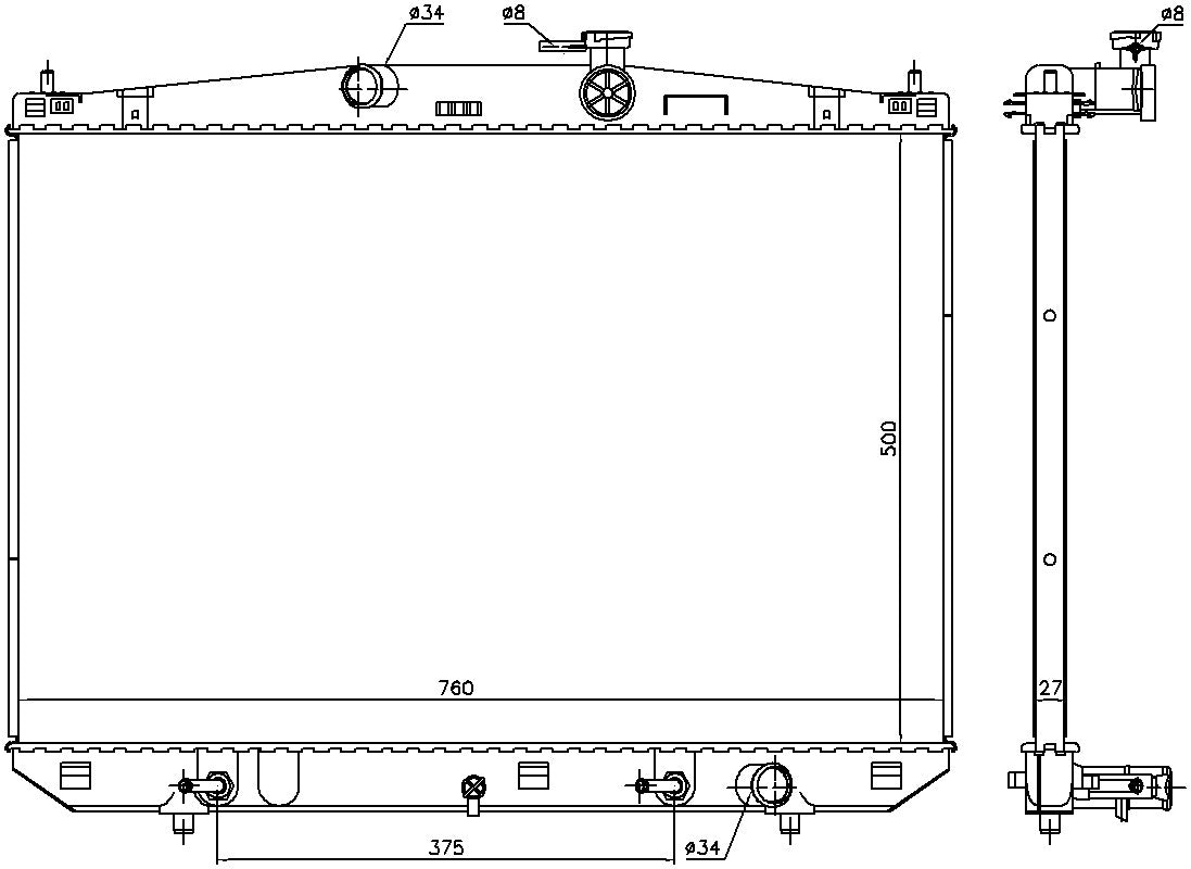 Nissens Radiator 606544