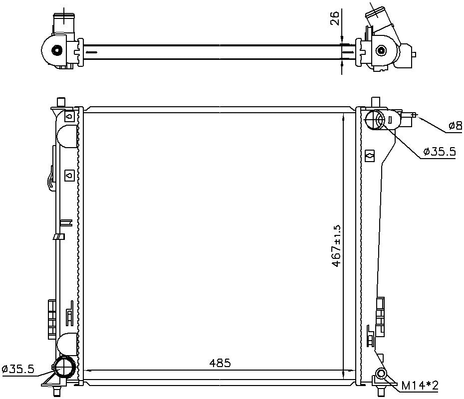 Nissens Radiator 606671