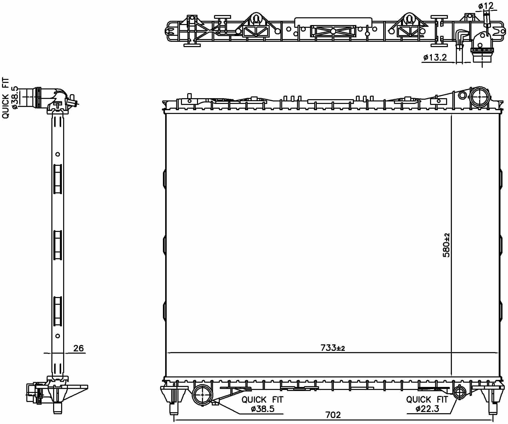 Nissens Radiator 606799