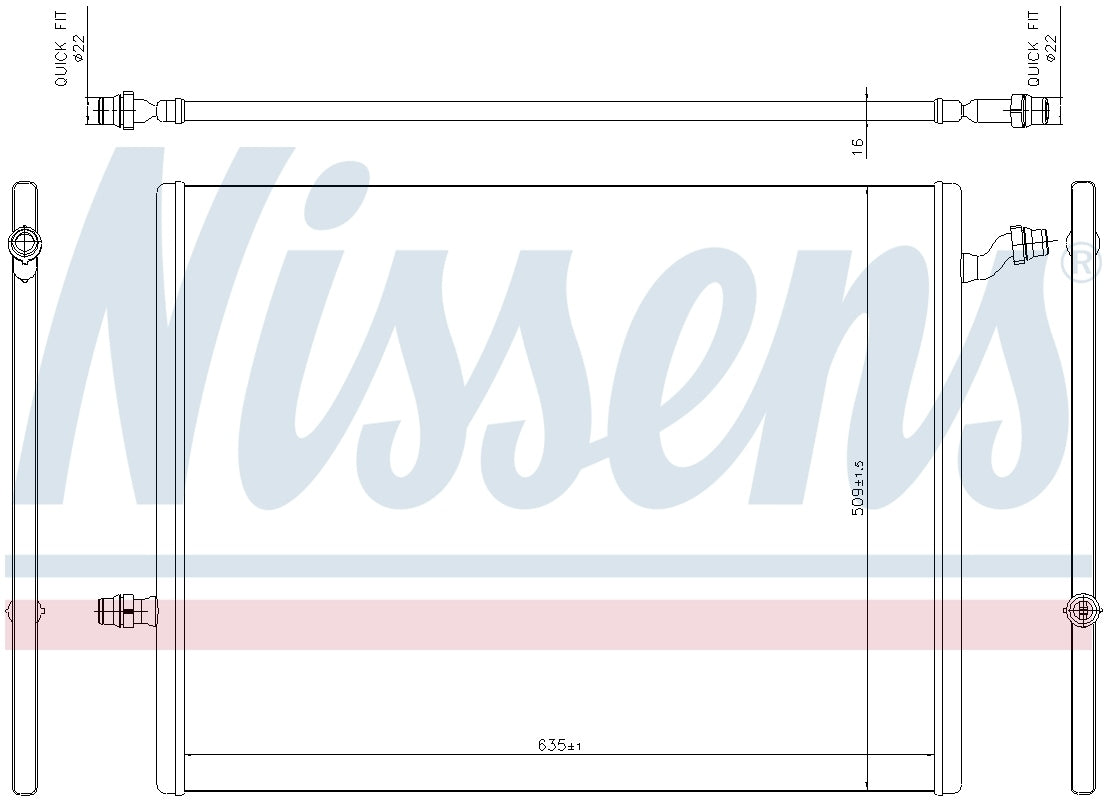Nissens Intercooler Heat Exchanger 627024