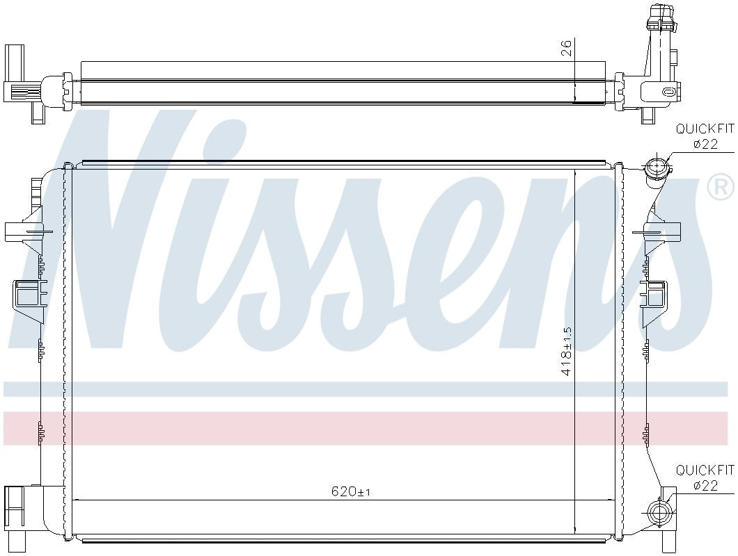 Nissens Intercooler Heat Exchanger 65328