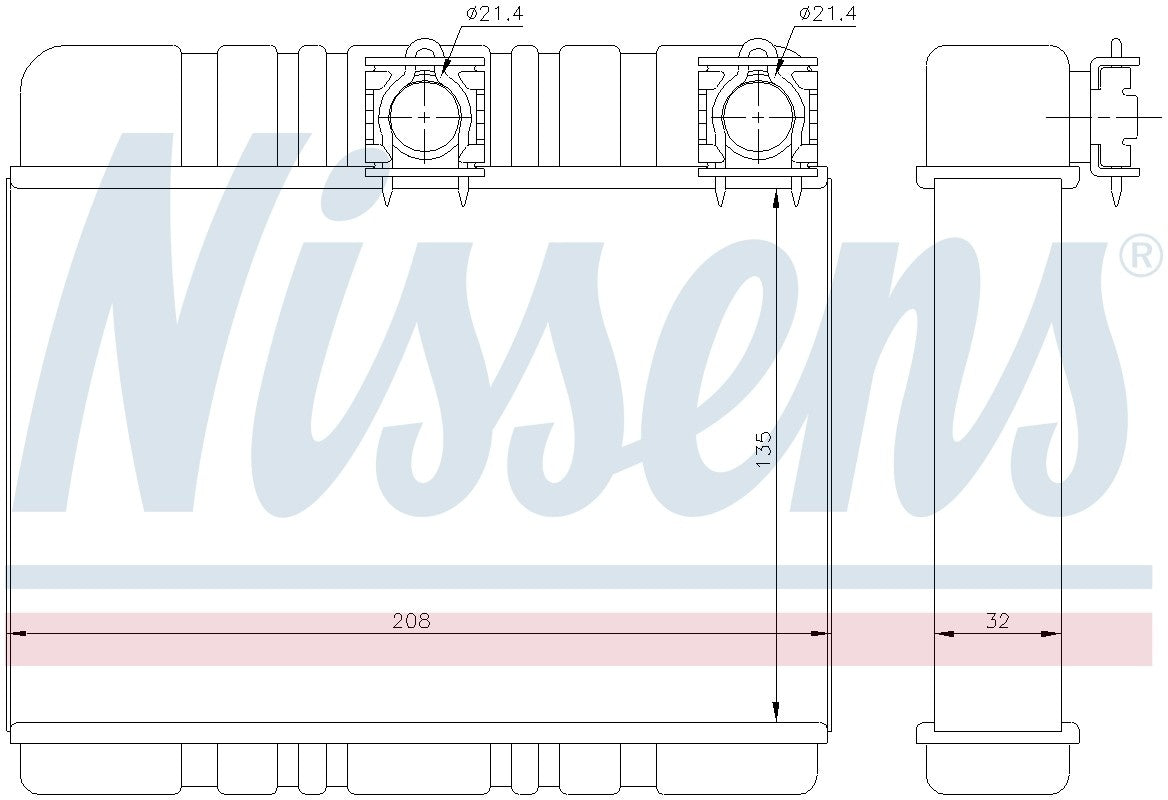 Nissens HVAC Heater Core 70514