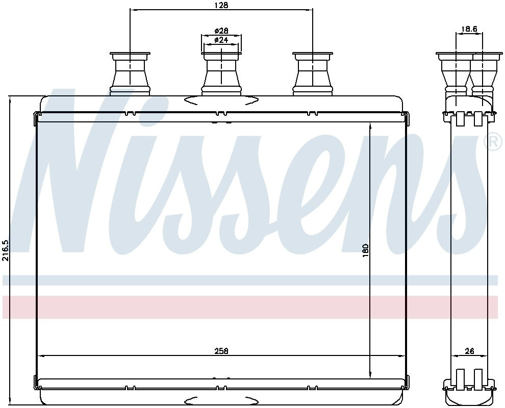 Nissens HVAC Heater Core 70517