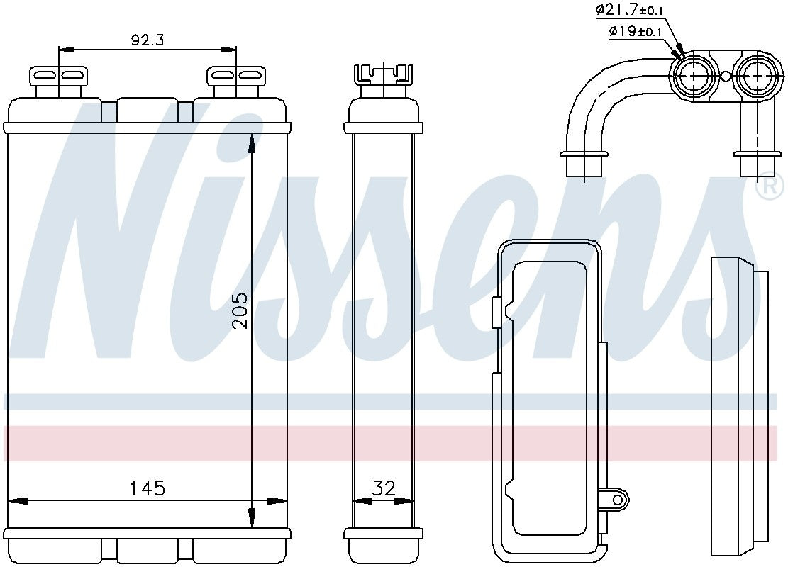 Nissens HVAC Heater Core 70520