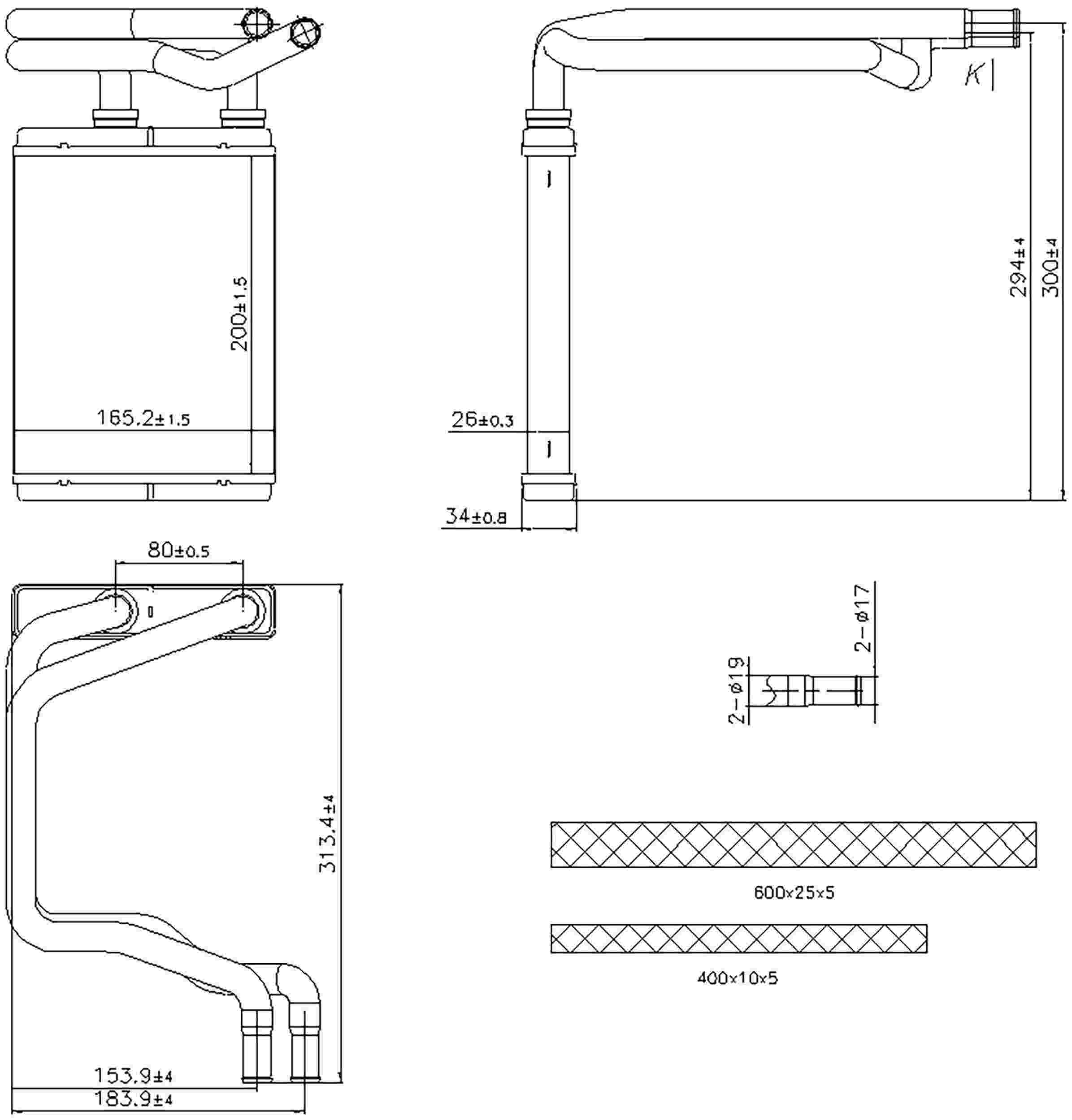 Nissens HVAC Heater Core 707291