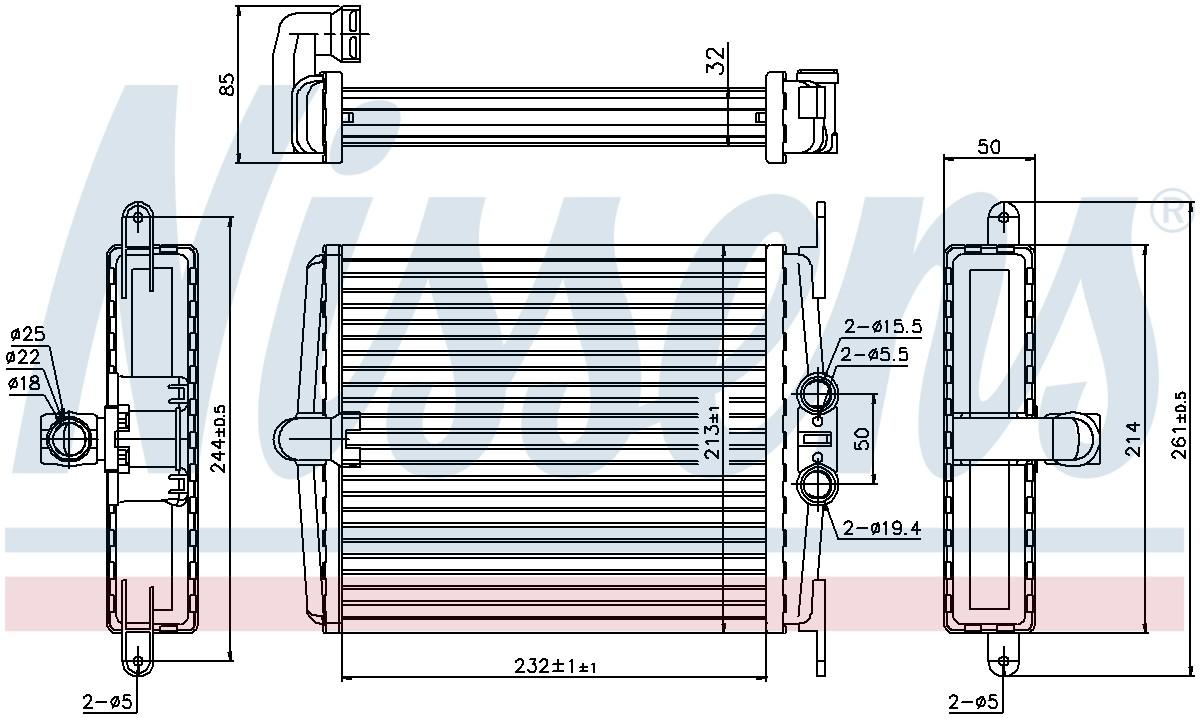 Nissens HVAC Heater Core 72019