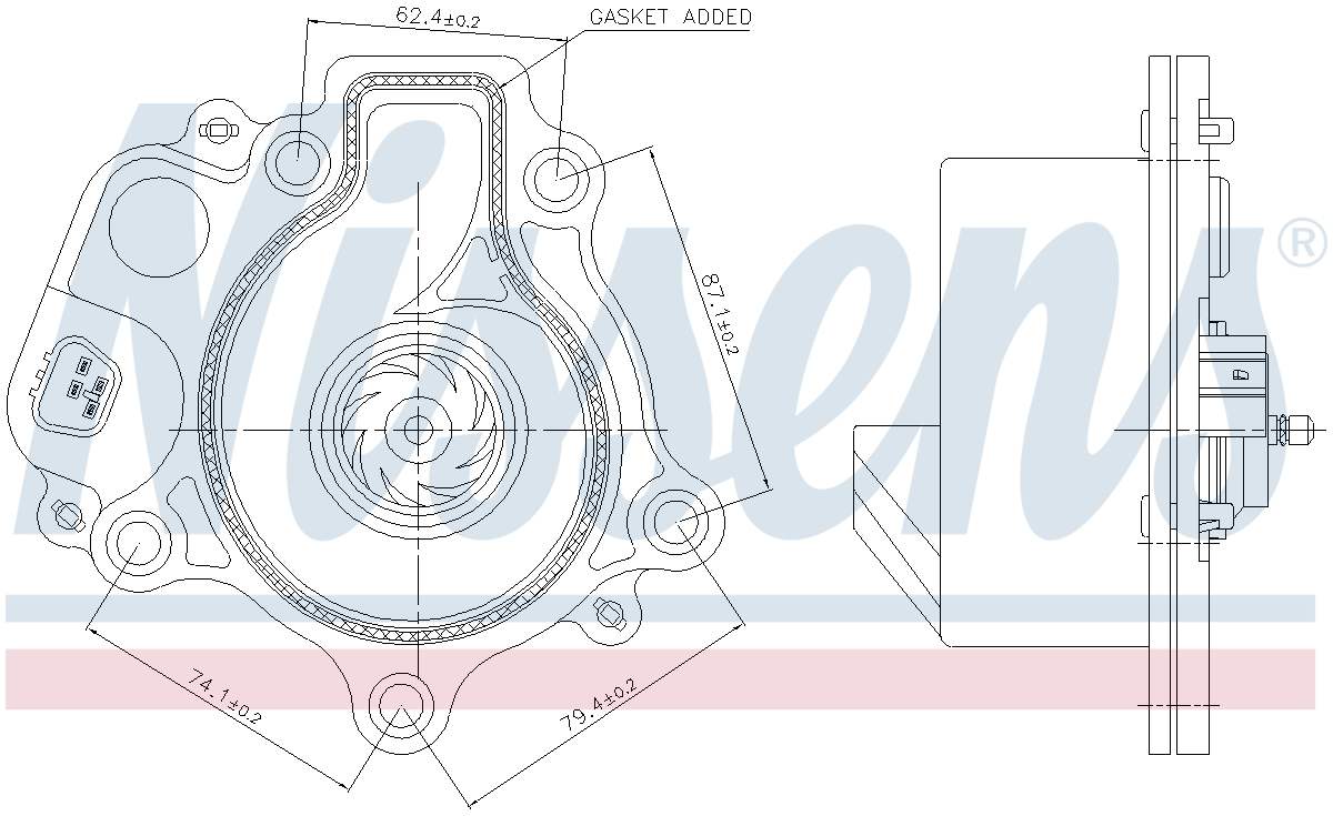 Nissens Engine Auxiliary Water Pump 831074