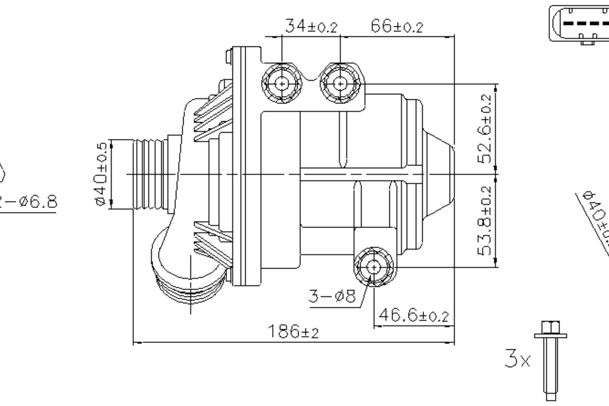Nissens Engine Auxiliary Water Pump 831087