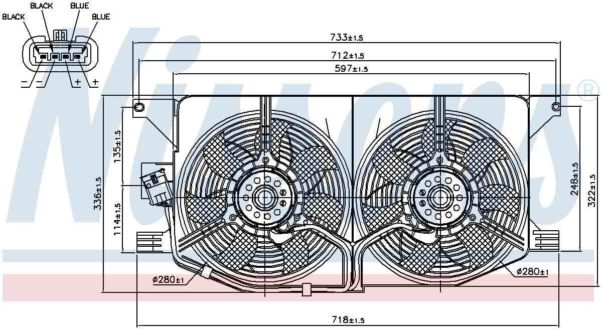 Nissens A/C Condenser Fan Assembly