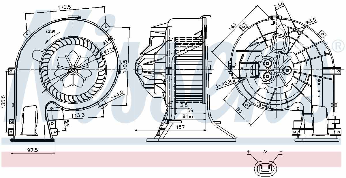 Nissens HVAC Blower Motor