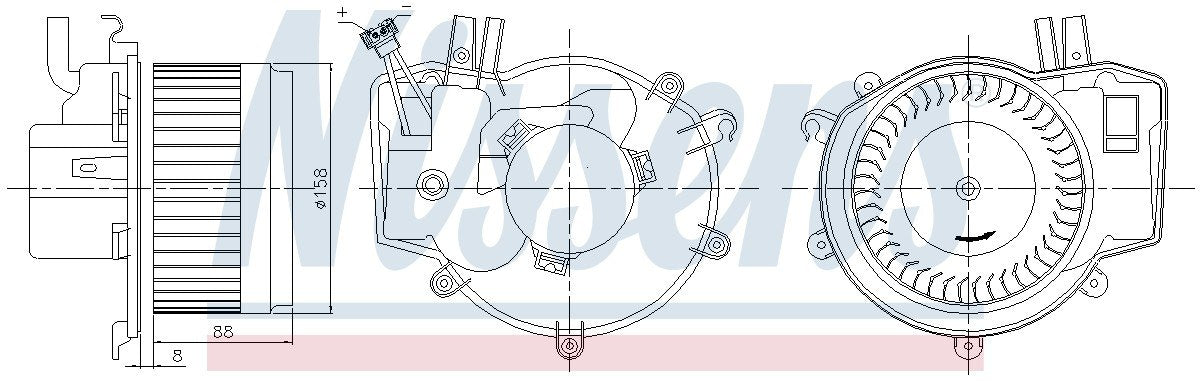 Nissens HVAC Blower Motor Assembly 87395