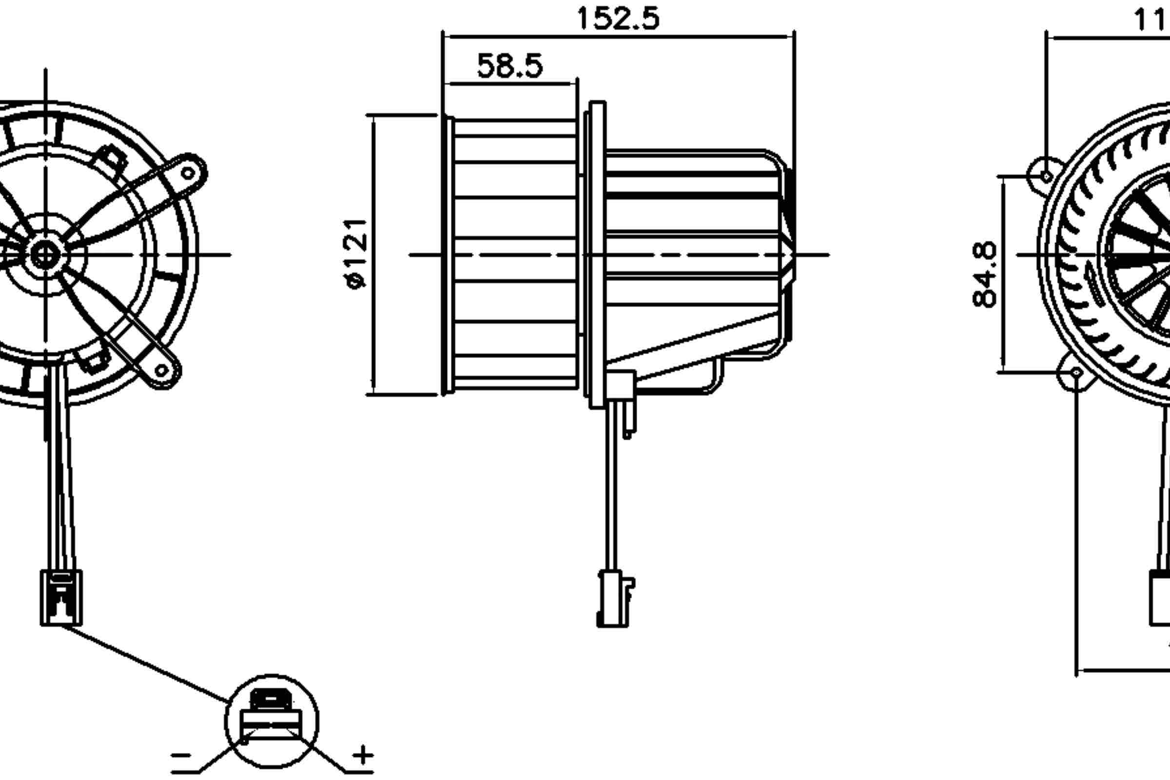 Nissens HVAC Blower Motor Assembly 87621