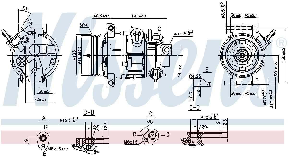 Nissens A/C Compressor 890030