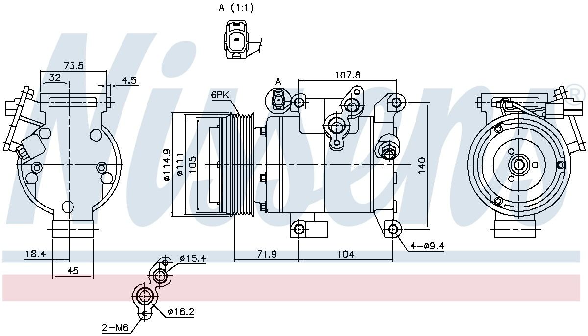 Nissens A/C Compressor 890045
