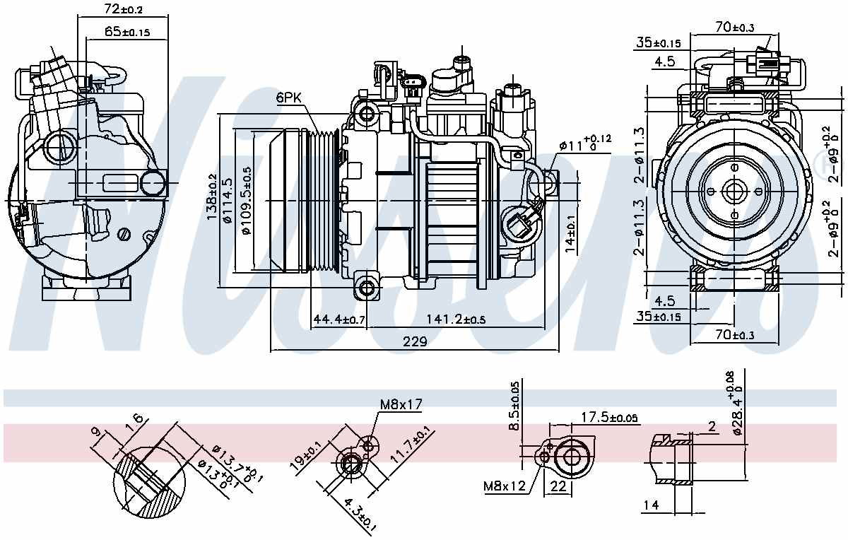 Nissens A/C Compressor 890296