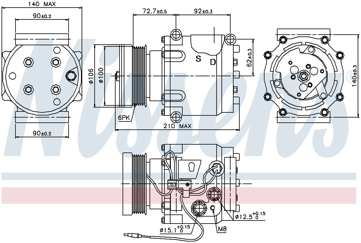 Nissens A/C Compressor 89066