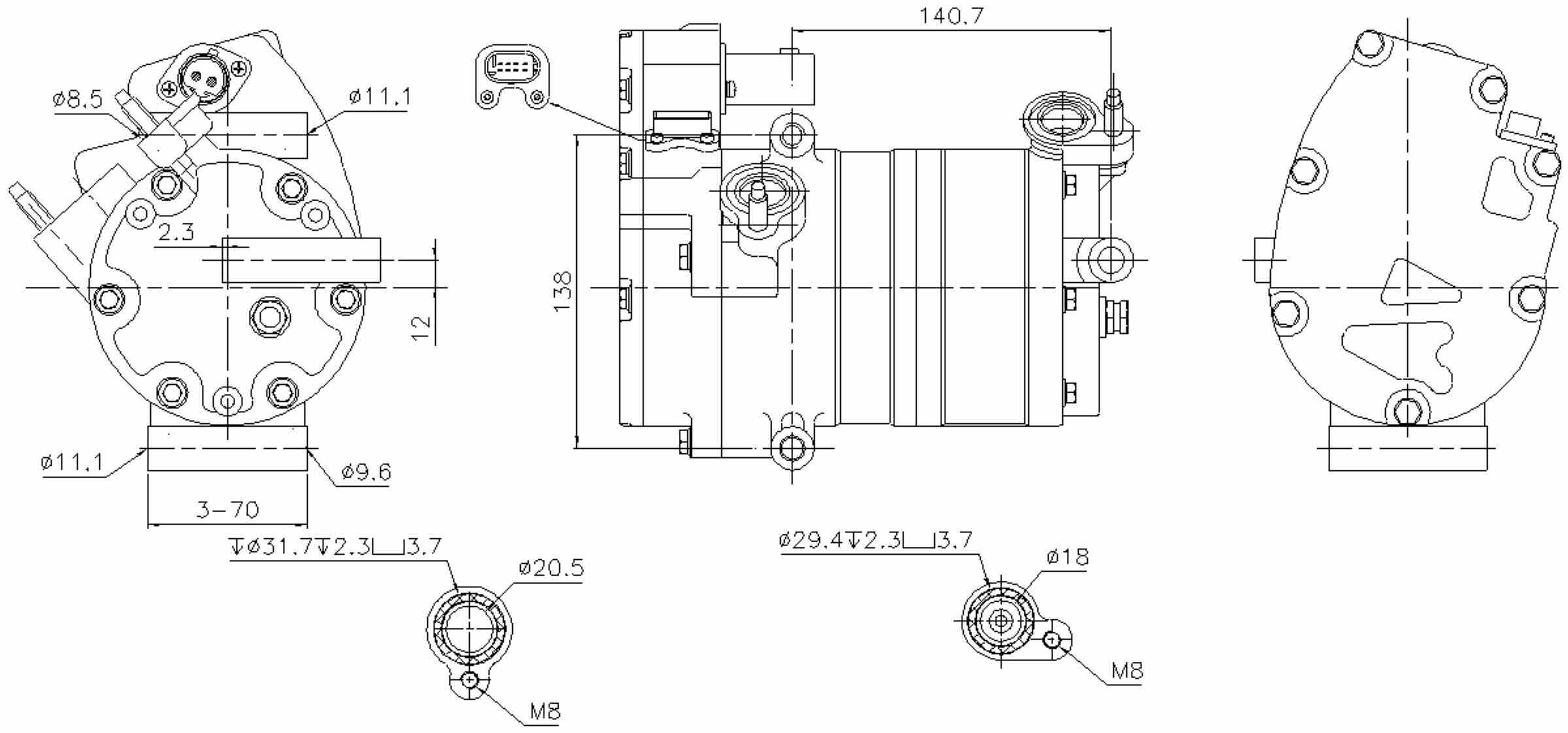 Nissens A/C Compressor 891070