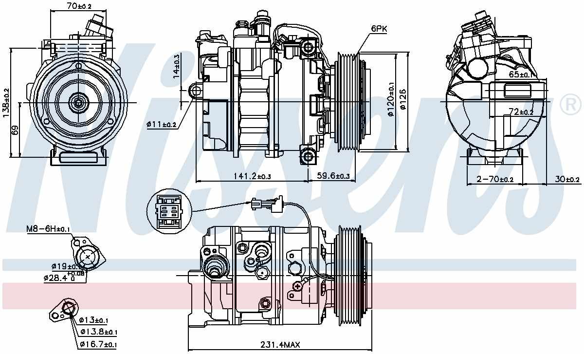 Nissens A/C Compressor 89208