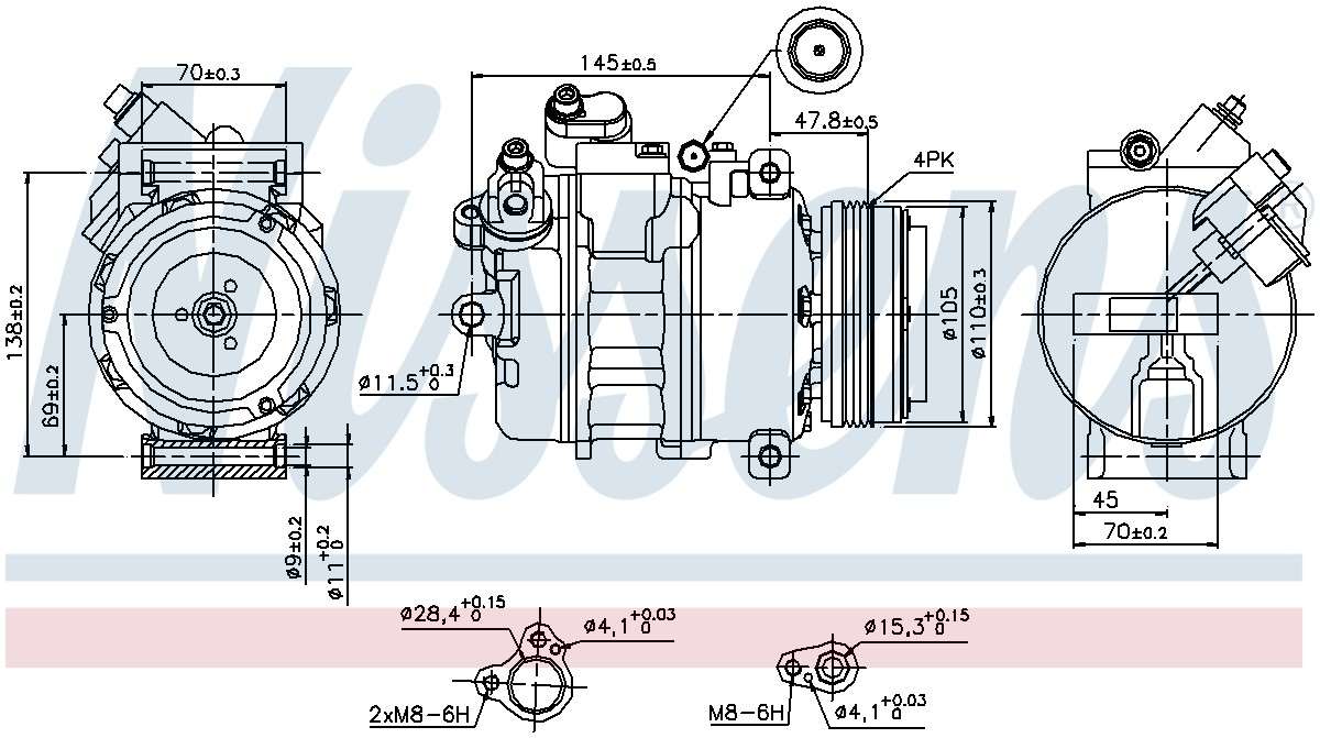 Nissens A/C Compressor 89341