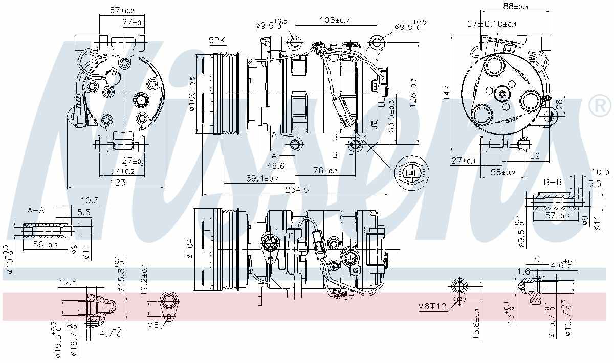 Nissens A/C Compressor 89550