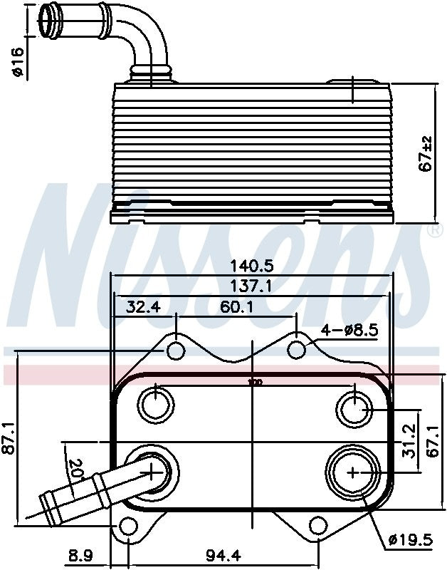 Nissens Engine Oil Cooler
