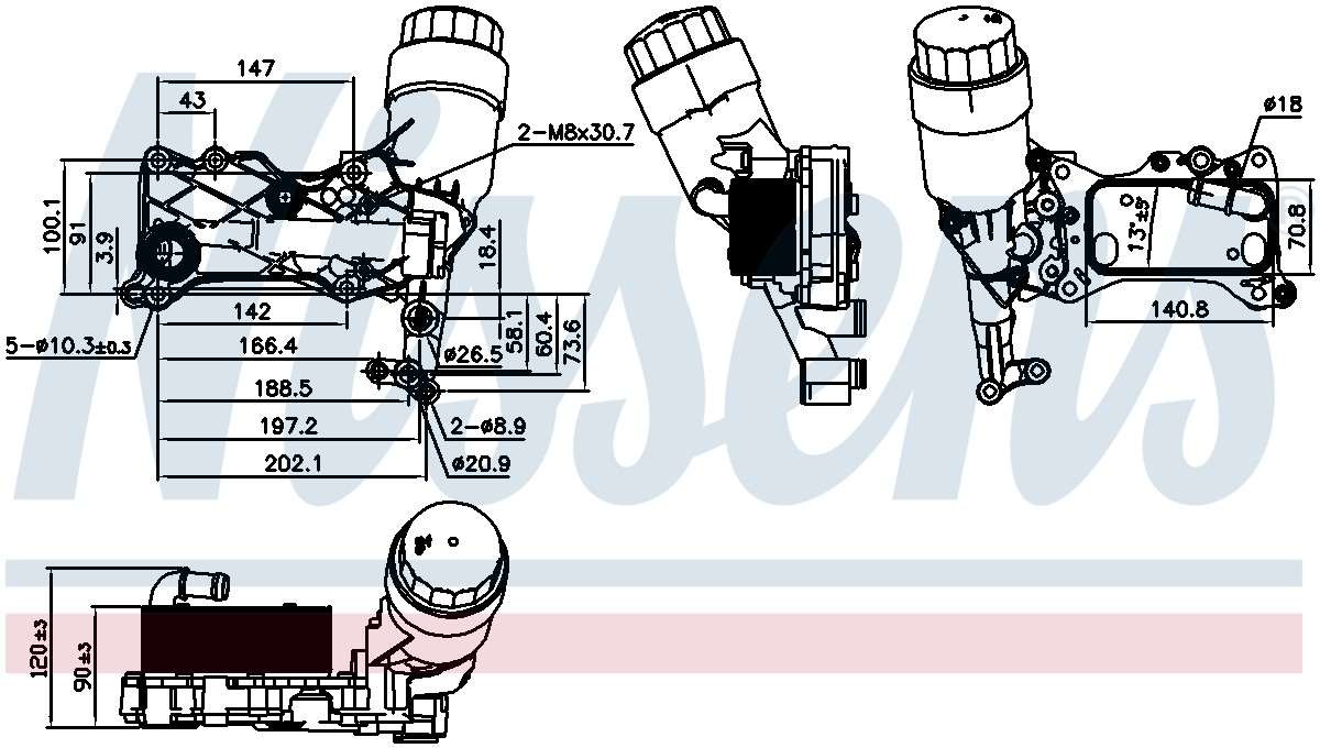 Nissens Engine Oil Cooler 90836