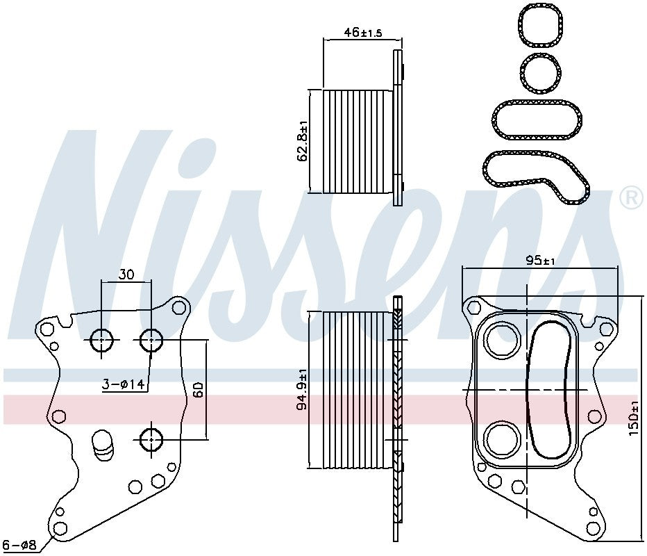 Nissens Engine Oil Cooler 90991