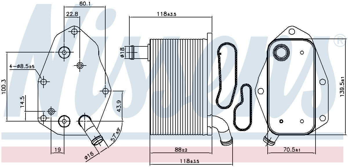 Nissens Engine Oil Cooler 91159