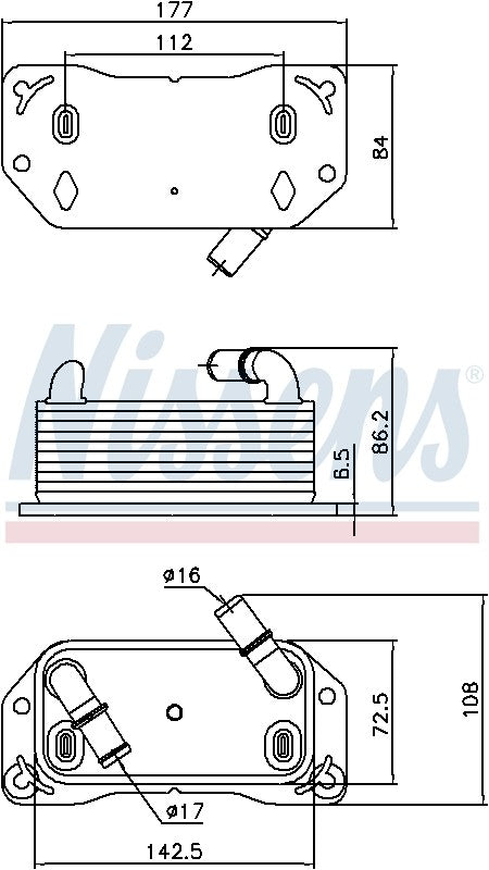 Nissens Engine Oil Cooler 91189