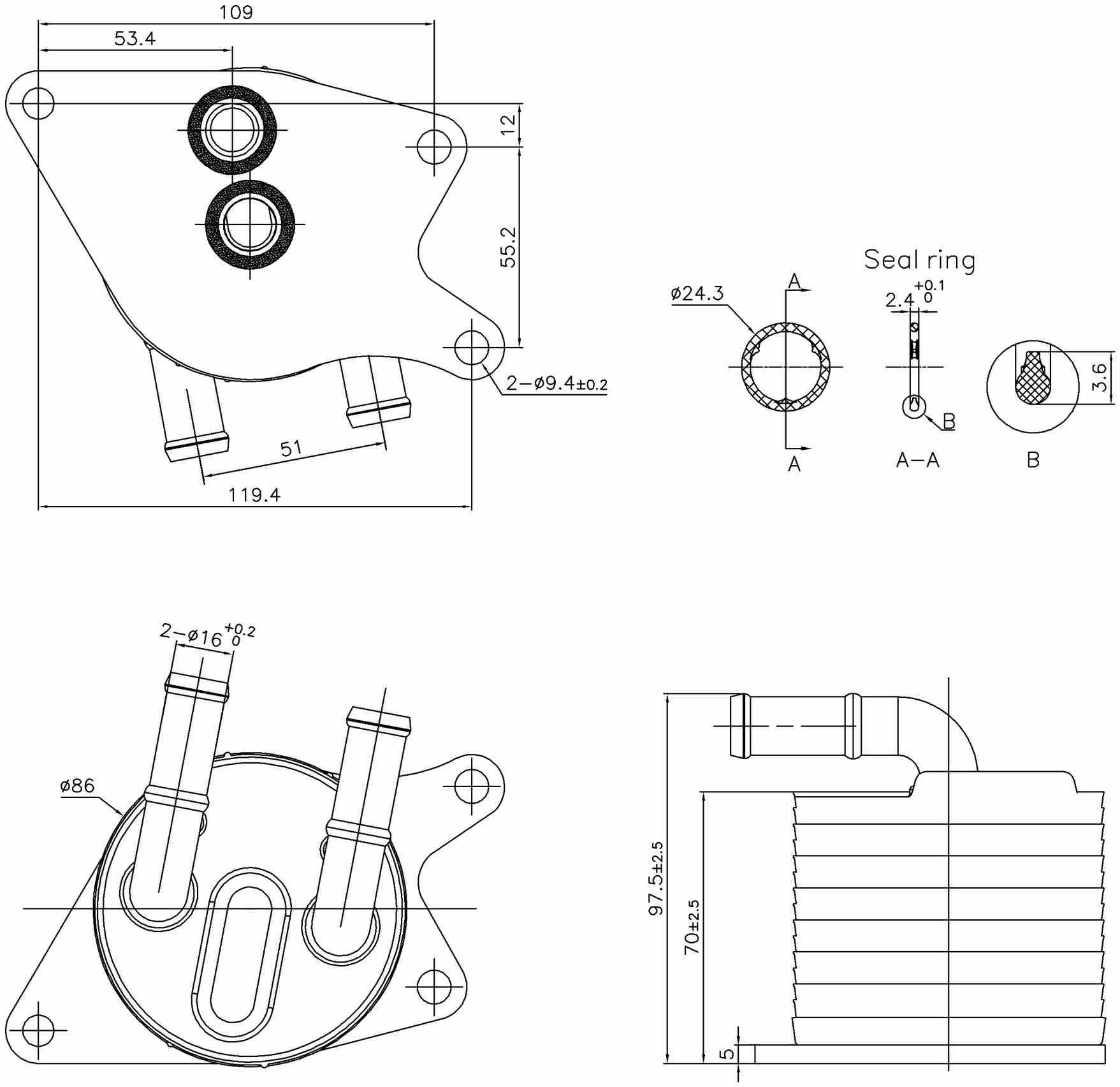 Nissens Automatic Transmission Oil Cooler 91398