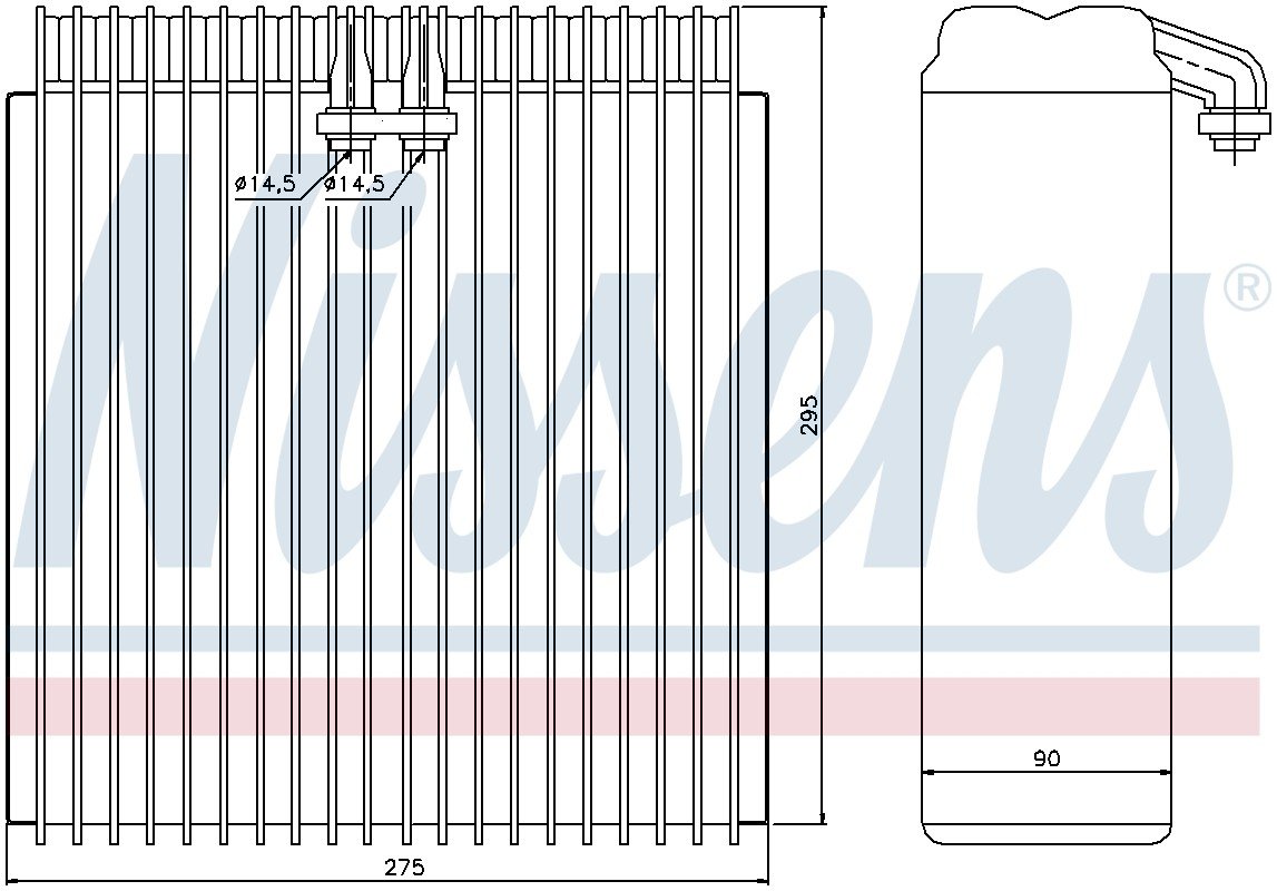 Nissens A/C Evaporator Core 92107